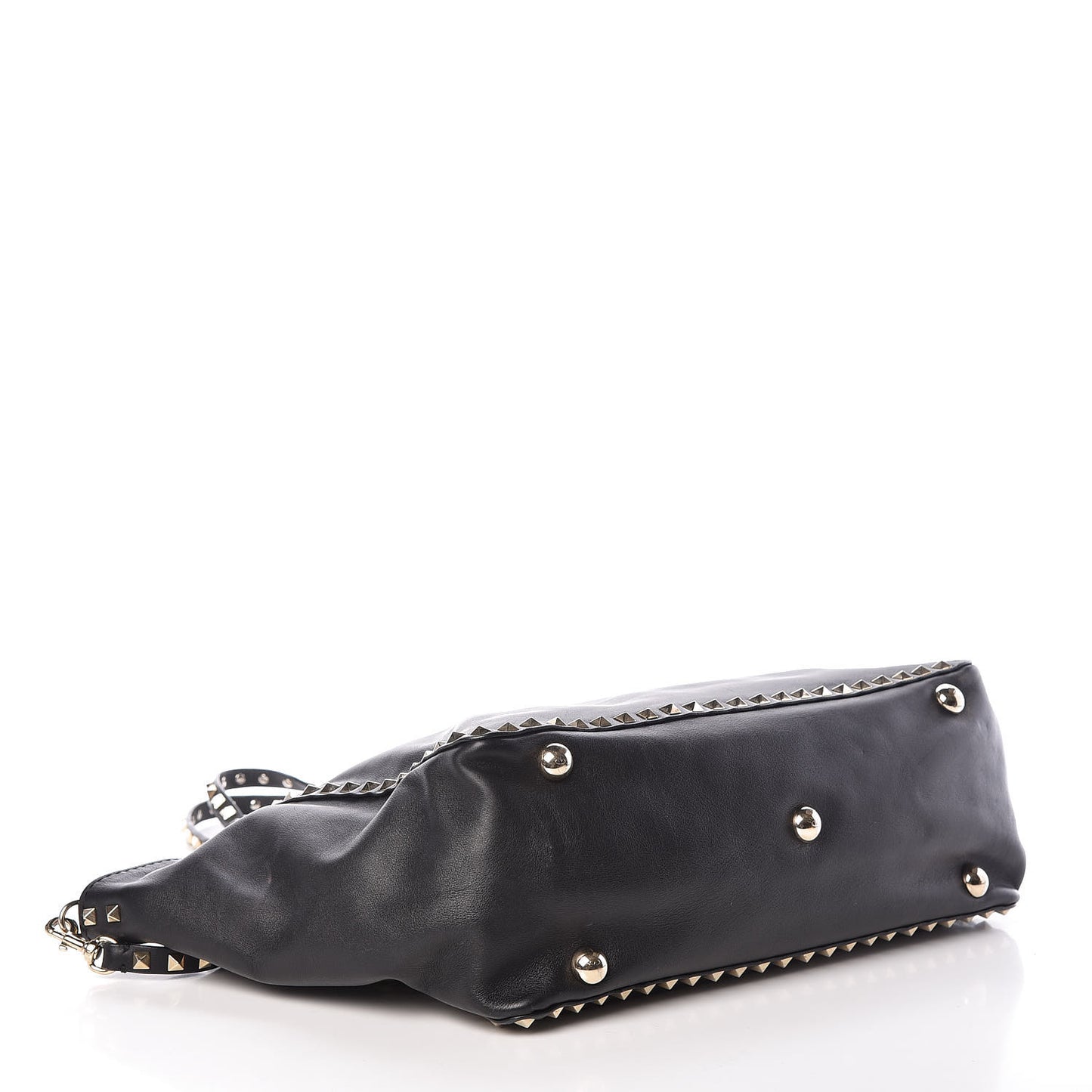 Vitello Medium Rockstud Tote Black