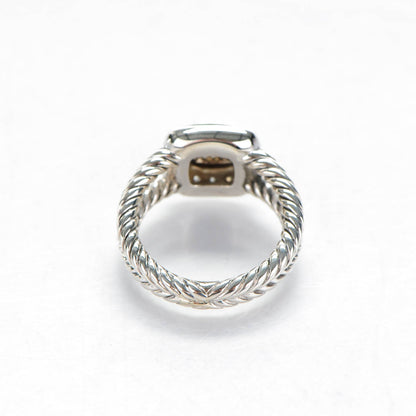 David Yurman Sterling Silver Diamond 7mm Petite Albion Pave Ring 50 5.5 3 of 5