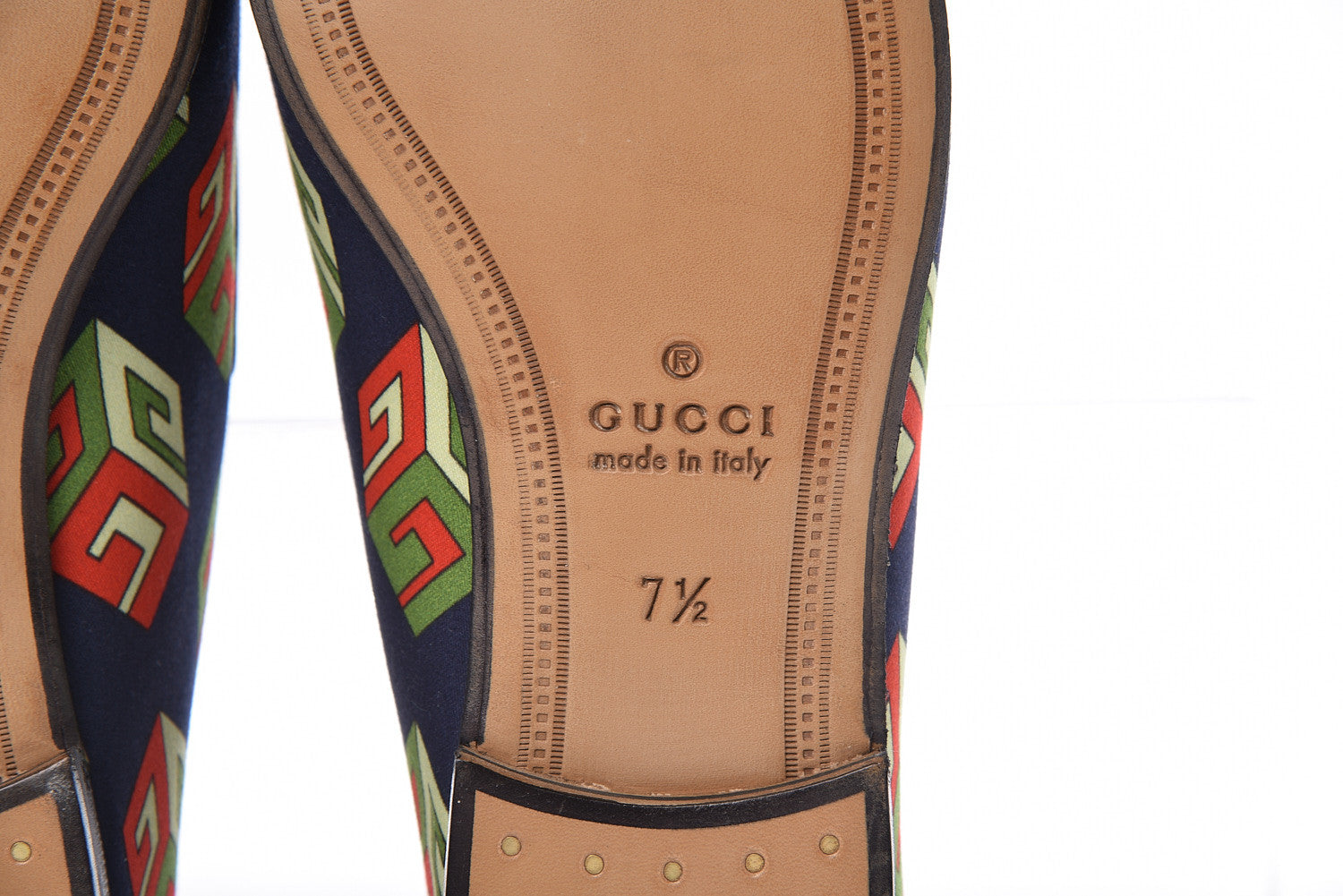 Gucci Satin Lambskin Mini GG Wallpaper Mens Brixton Horsebit Loafers 7.5 Royal Blue Blue Agata 7 of 9