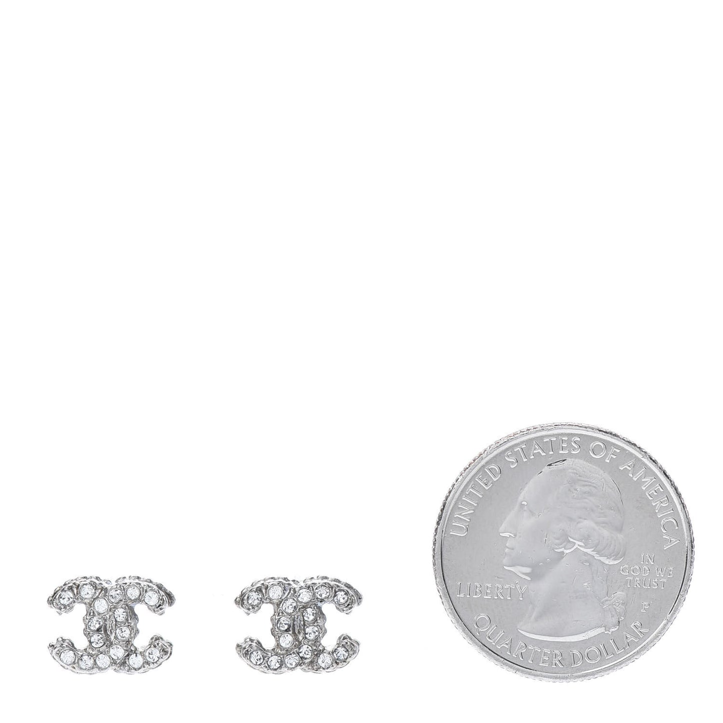 Crystal Mini Timeless CC Earrings Silver