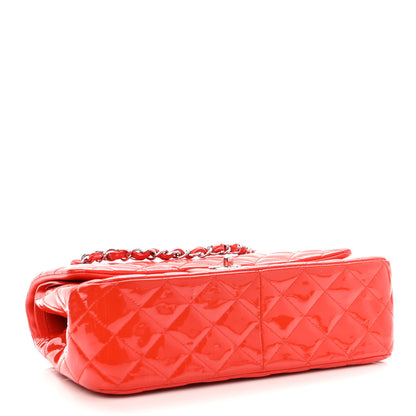 Chanel Patent Quilted Jumbo Double Flap Red 4 of 10