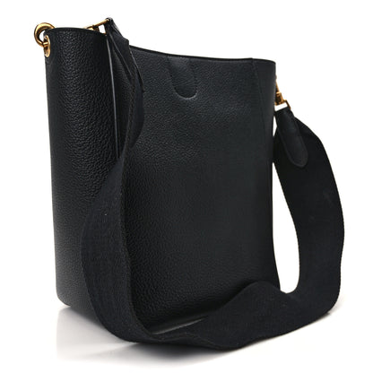 Celine Soft Grained Calfskin Small Sangle Bucket Bag Black 3 of 14