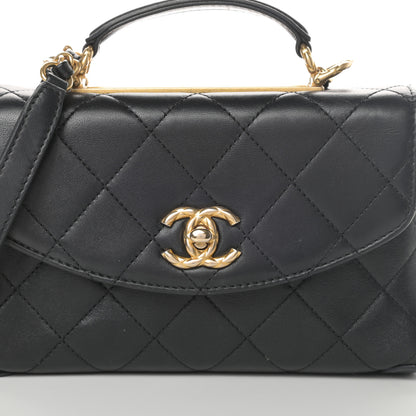 Chanel Lambskin Quilted Mini Trendy Spirit Top Handle Flap Black 8 of 15