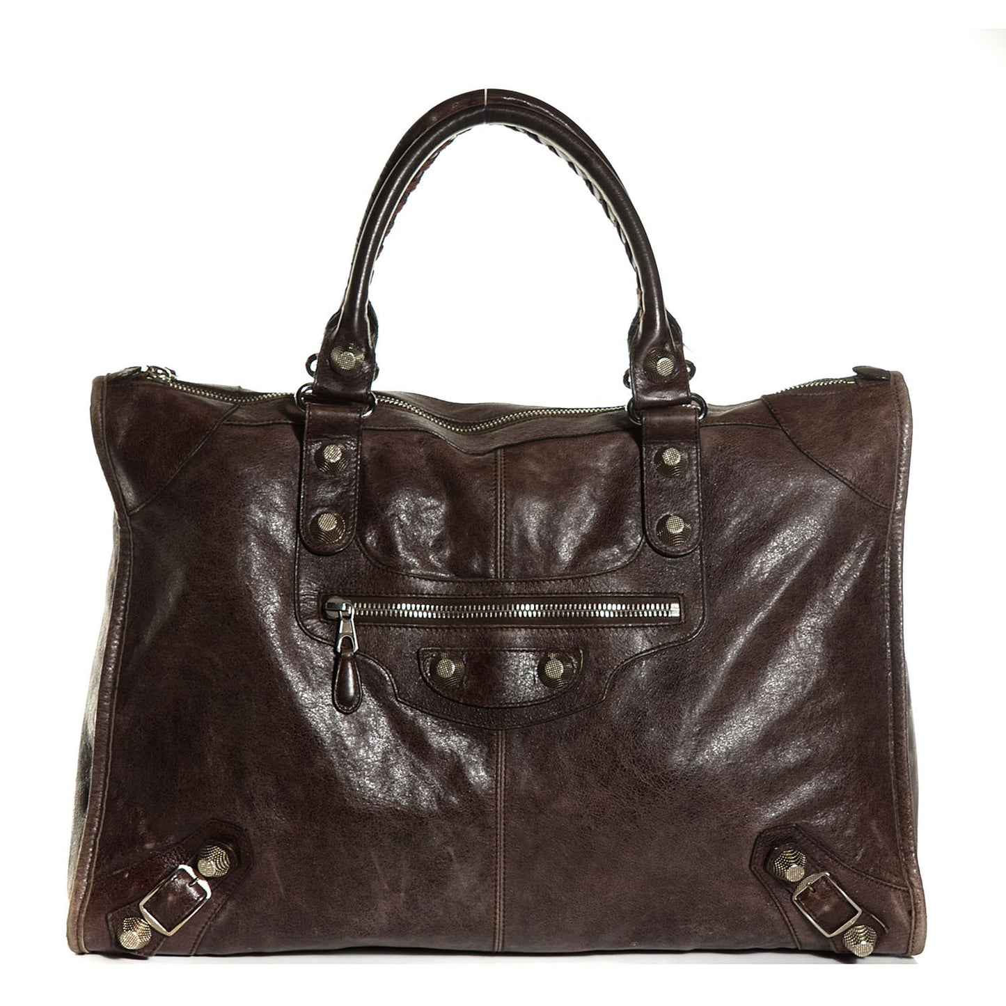 Agneau Giant 21 Silver Hardware Weekender Noix