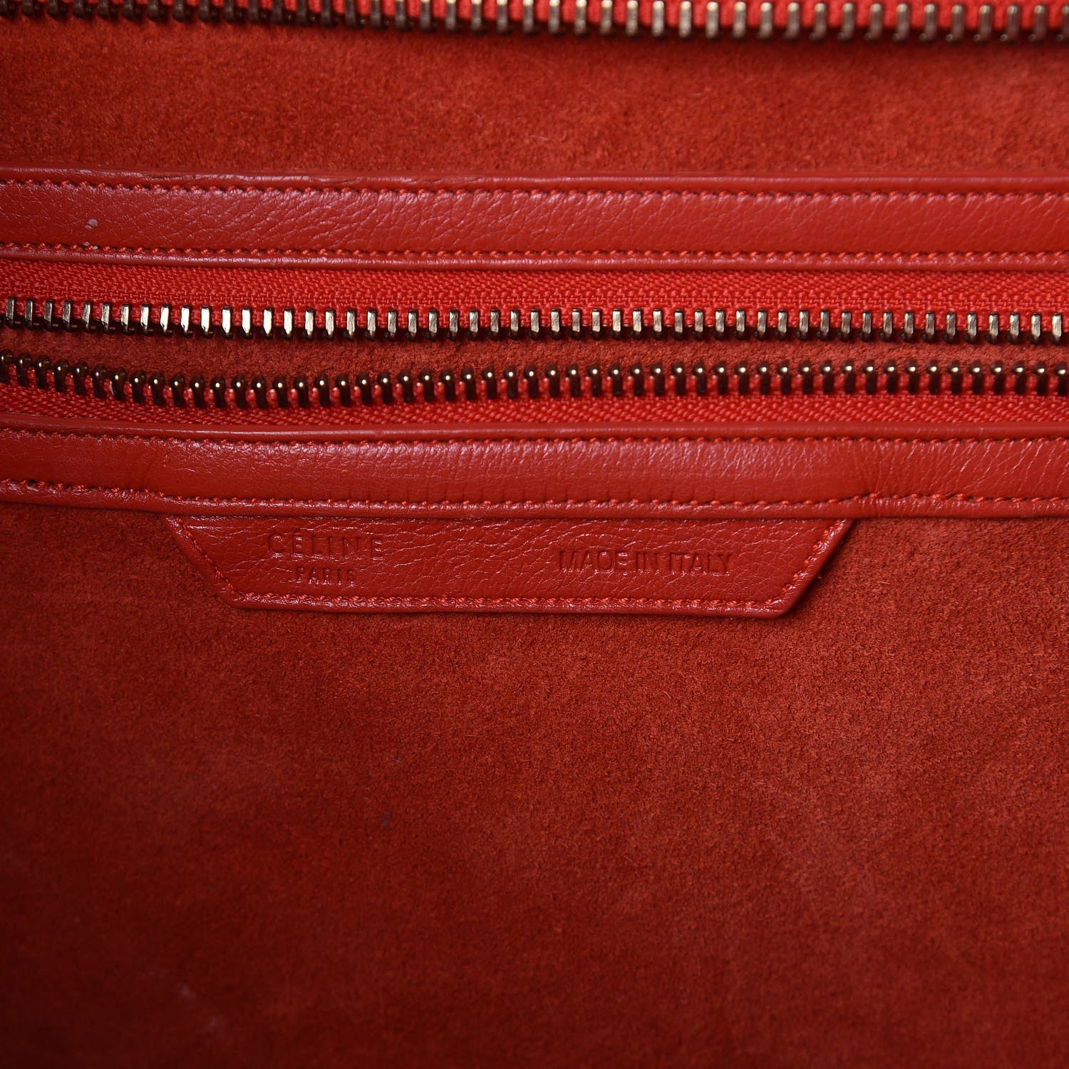 Celine Baby Calfskin Mini Luggage Coquelicot 6 of 8