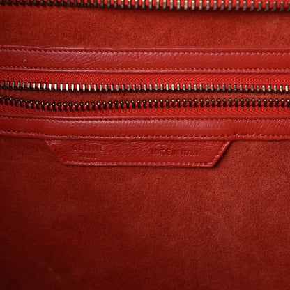Celine Baby Calfskin Mini Luggage Coquelicot 6 of 8