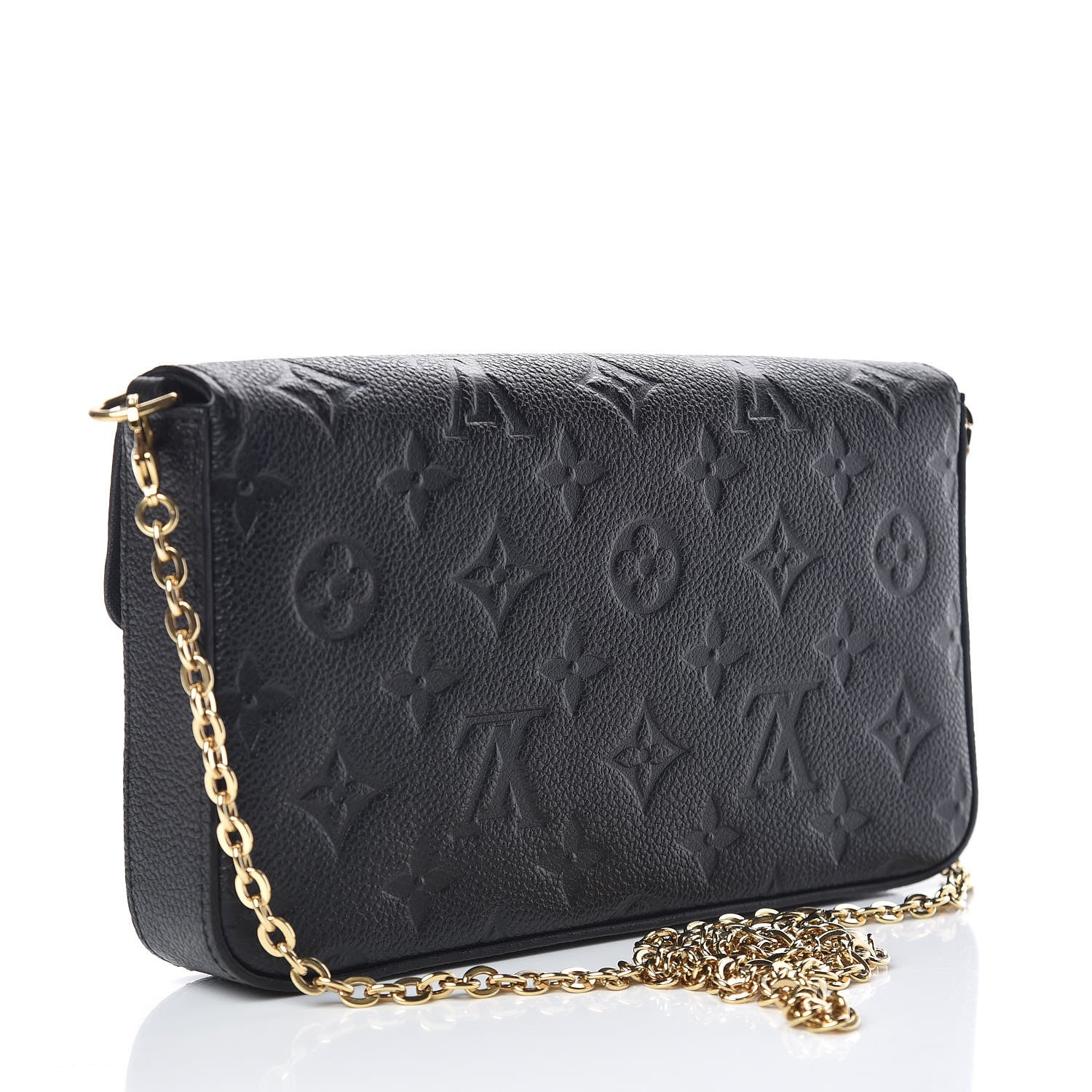 Louis Vuitton Empreinte Pochette Felicie Chain Wallet Black 3 of 11