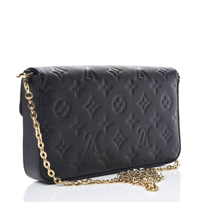 Louis Vuitton Empreinte Pochette Felicie Chain Wallet Black 3 of 11