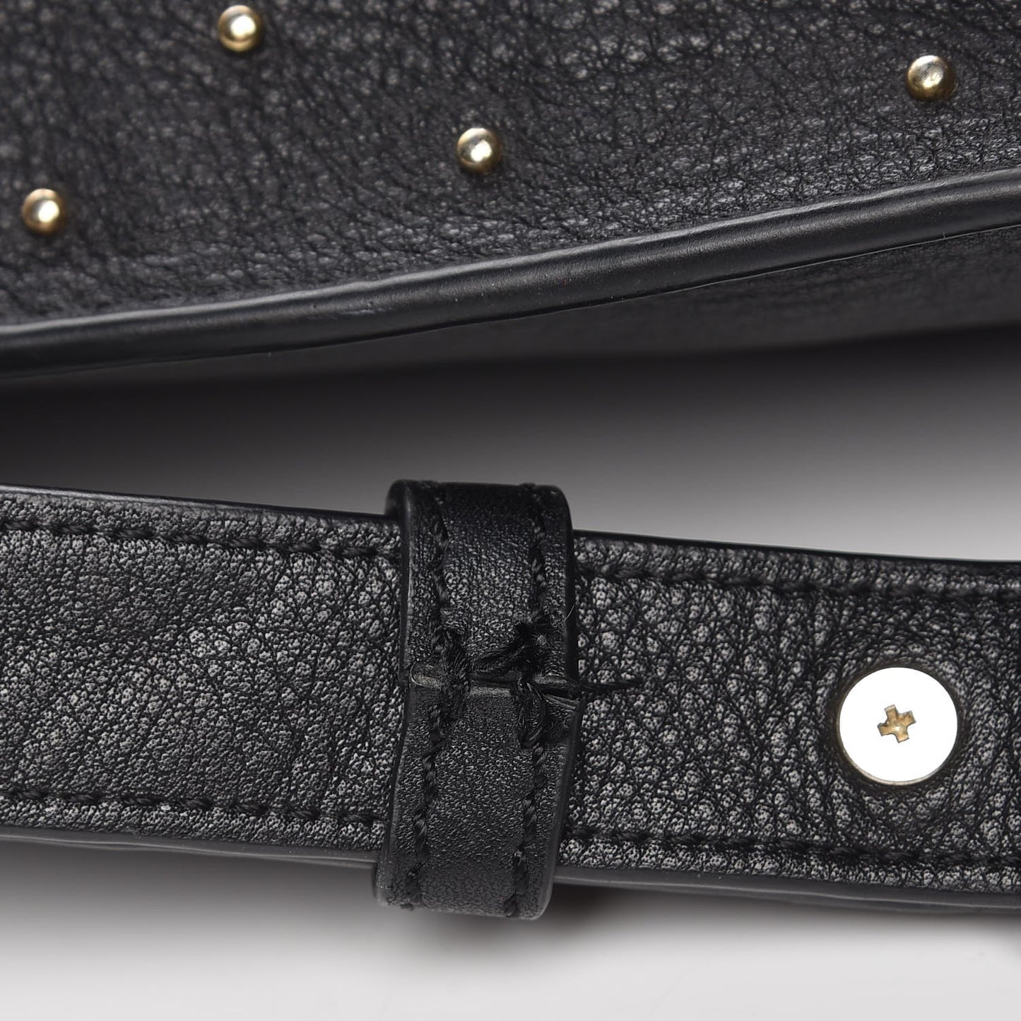 Calfskin Studded Padlock Backpack Black