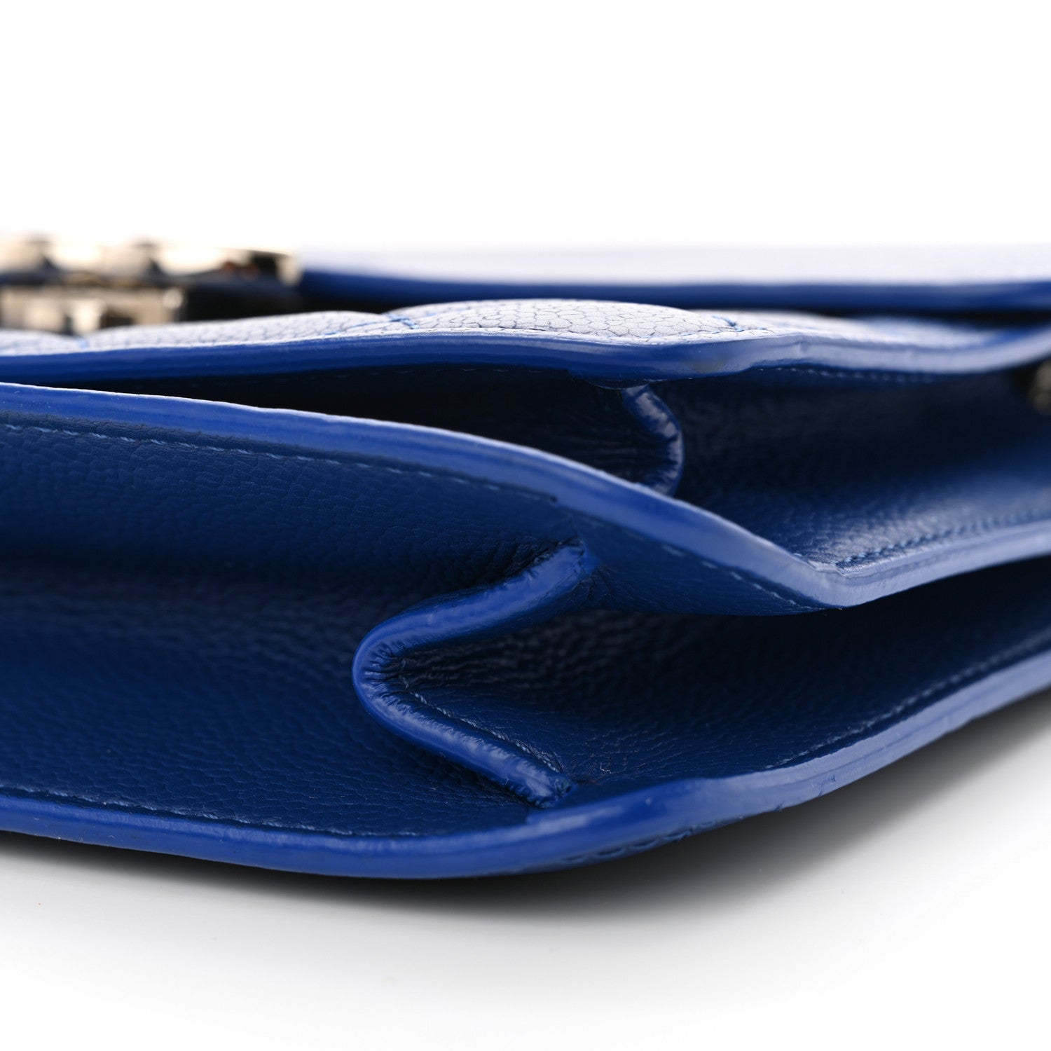 Chanel Grained Calfskin Quilted Large CC Box Flap Blue 10 of 11