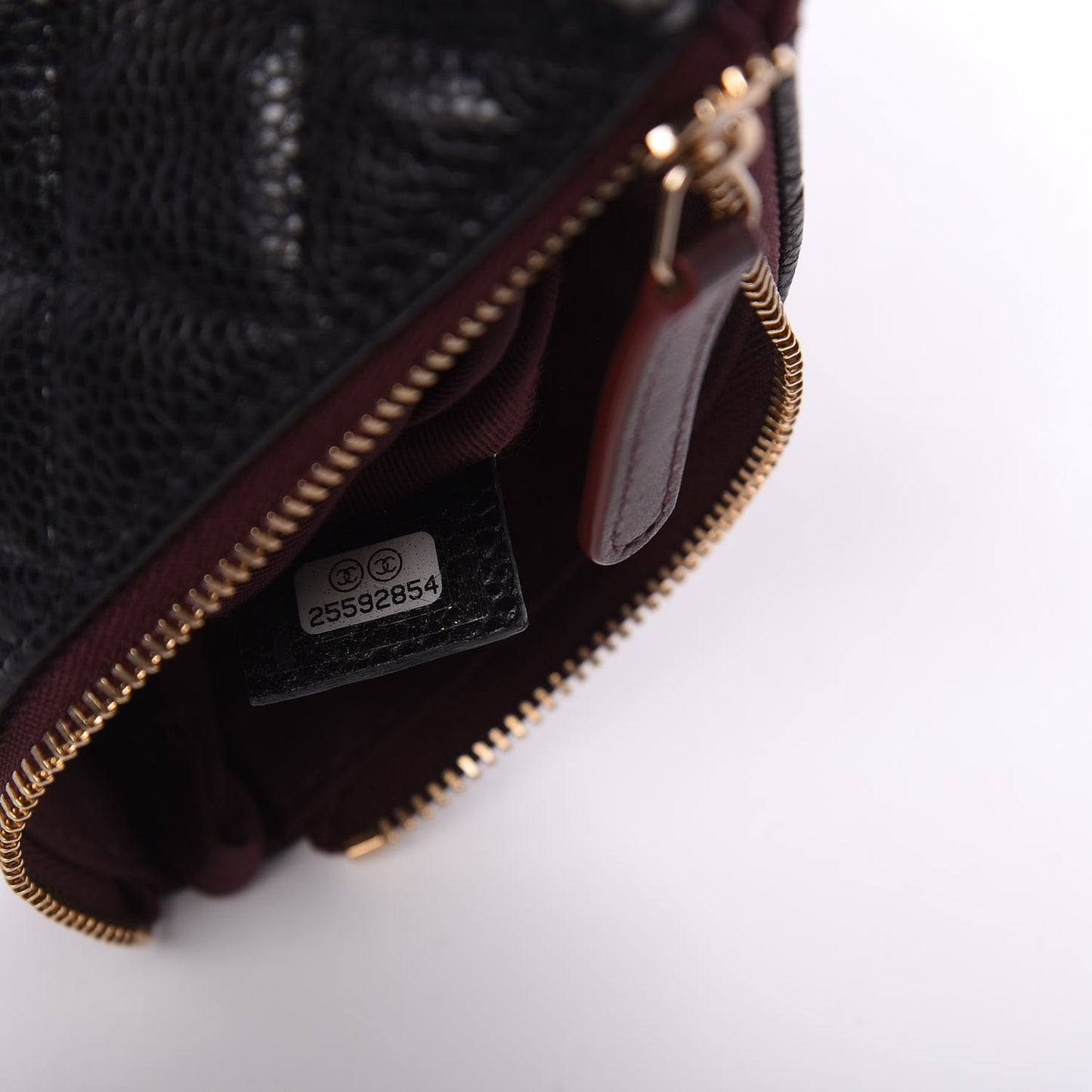 Caviar Quilted Small Cosmetic Case Black