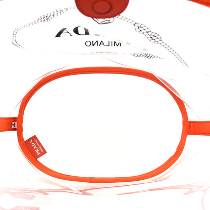 Prada Plexiglass Canapa Small Shopper Tote Arancio 6 of 12