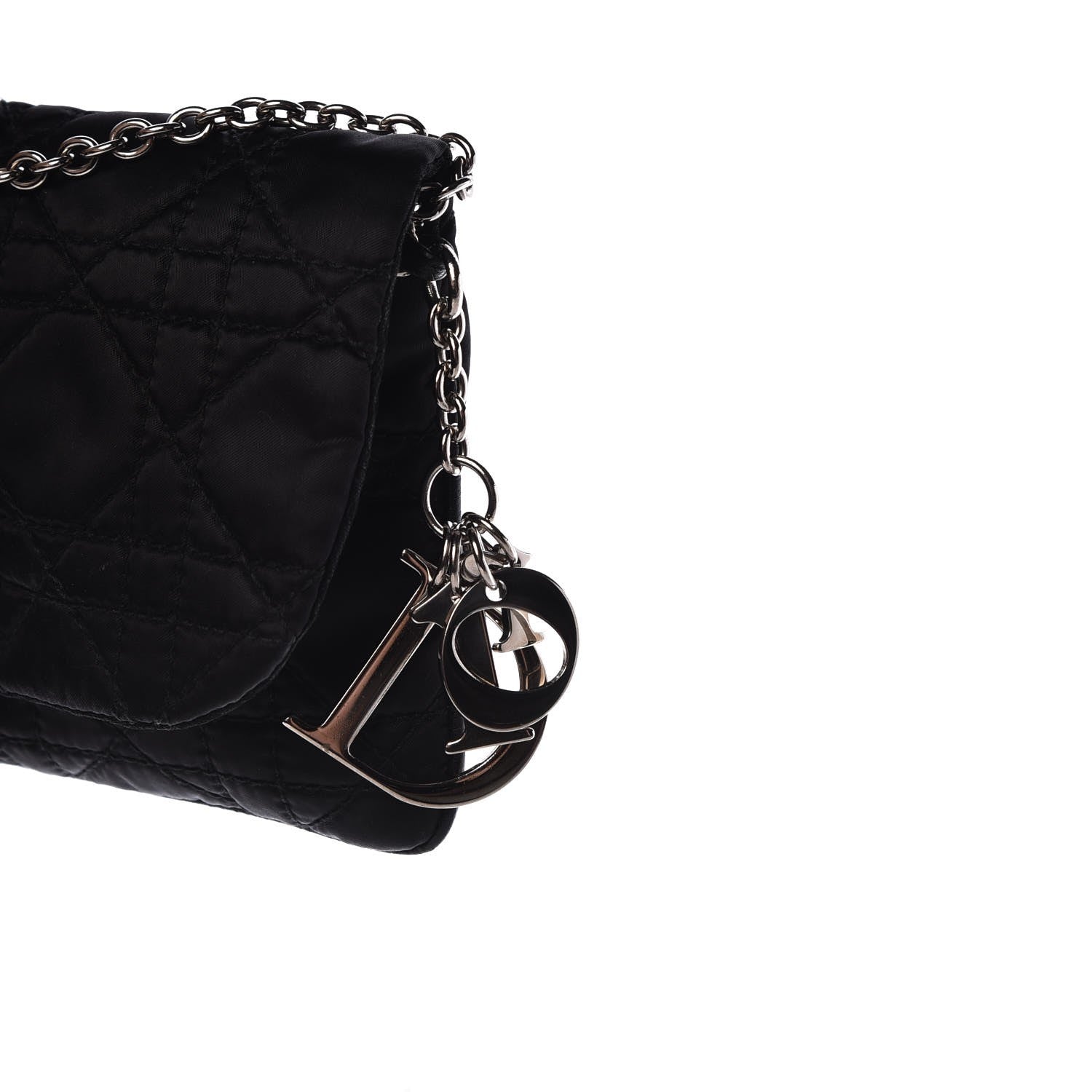 Christian Dior Satin Cannage Lady Dior Convertible Clutch Black 8 of 8