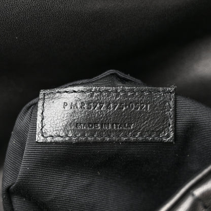Saint Laurent Lambskin Quilted Medium Loulou Puffer Monogram Chain Satchel Black 7 of 10