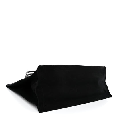 Saint Laurent Linen Calfskin Rive Gauche Tote Black 4 of 10