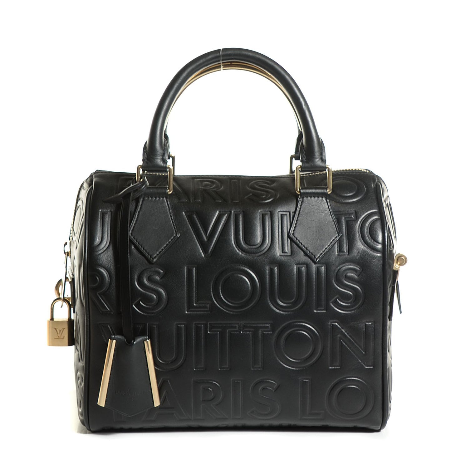 Calfskin Embossed Mini Cube Speedy Black