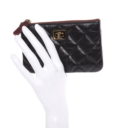 Chanel Aged Calfskin Quilted Small Reissue Cosmetic Case Black 2 of 8