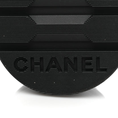Chanel Shiny Calfskin Quilted Lace Up Combat Boots 36 Black 6 of 10
