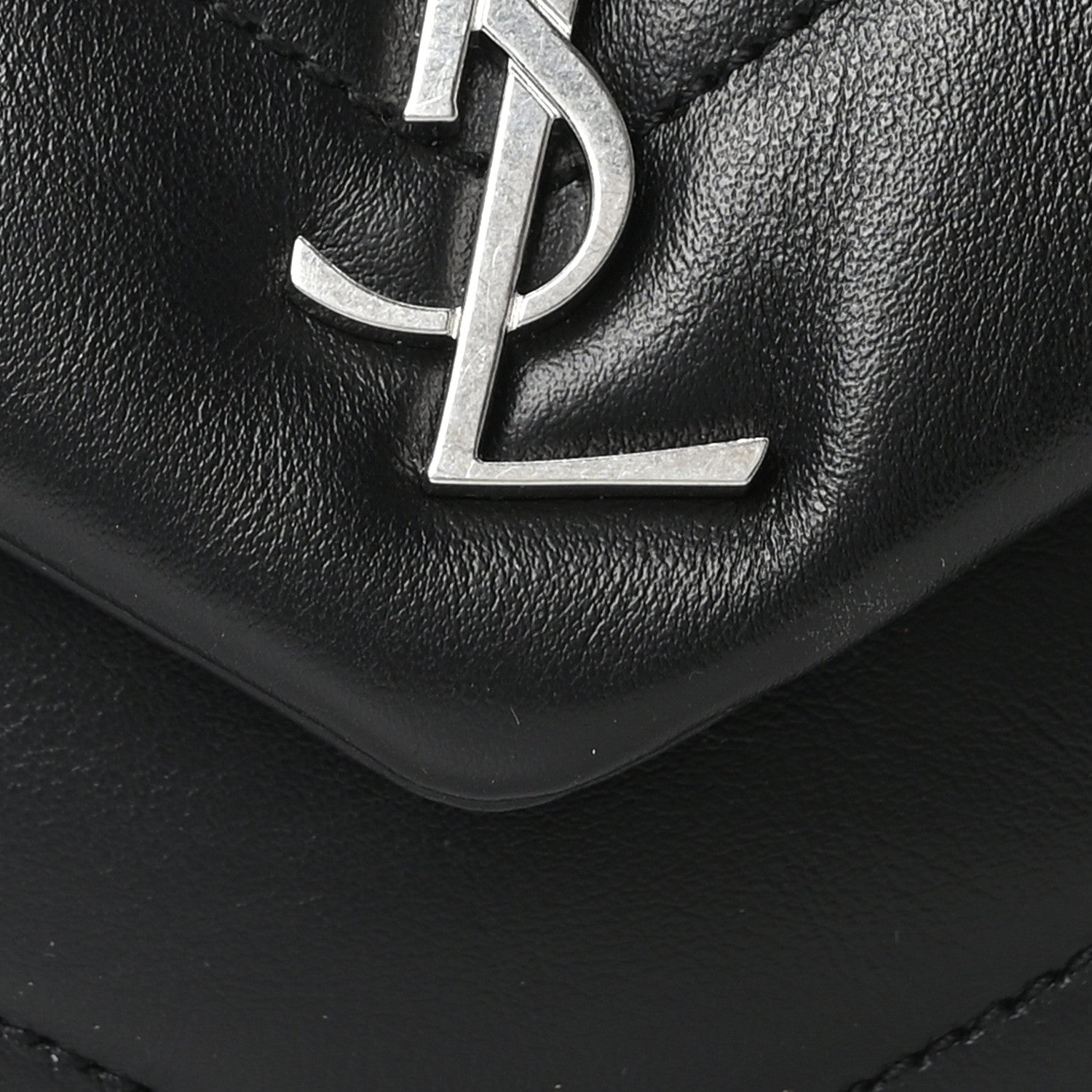 Saint Laurent Calfskin Y Quilted Monogram Toy Loulou Crossbody Bag Black 8 of 10