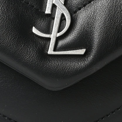 Saint Laurent Calfskin Y Quilted Monogram Toy Loulou Crossbody Bag Black 8 of 10