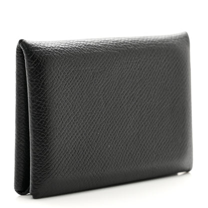 Hermes Epsom Calvi Card Case Black 3 of 6