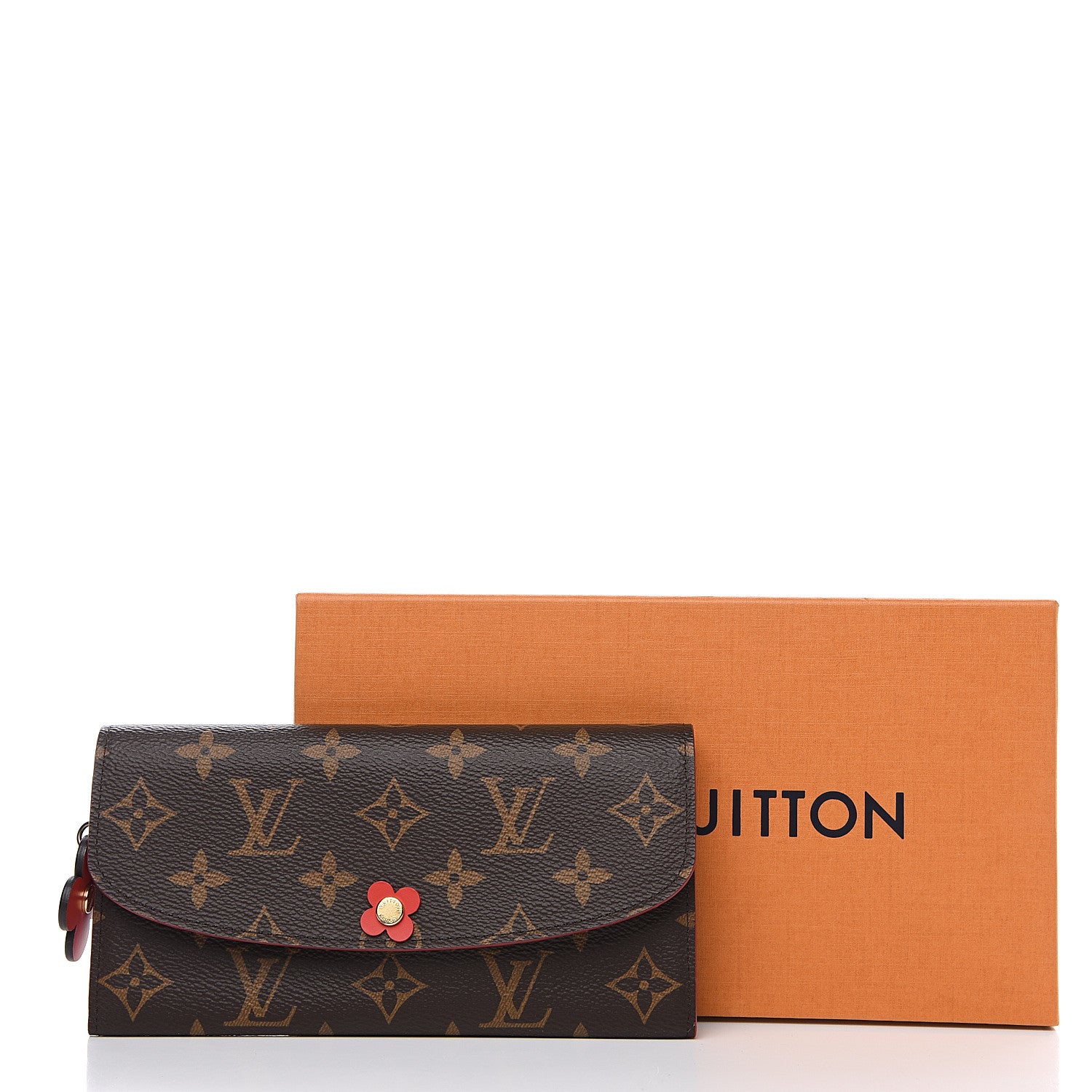 Louis Vuitton Monogram Bloom Flower Emilie Wallet Rouge 6 of 6