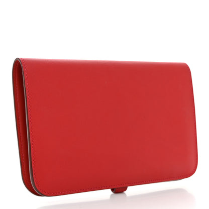 Hermes Swift Dogon Duo Wallet Rouge Casaque 4 of 7