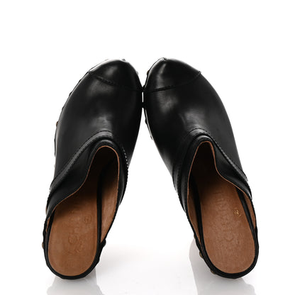 Chanel Lambskin Studded Clogs 37 Black 2 of 10