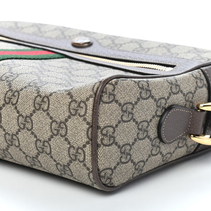 Gucci GG Supreme Monogram Web Small Ophidia Shoulder Bag Brown 9 of 9