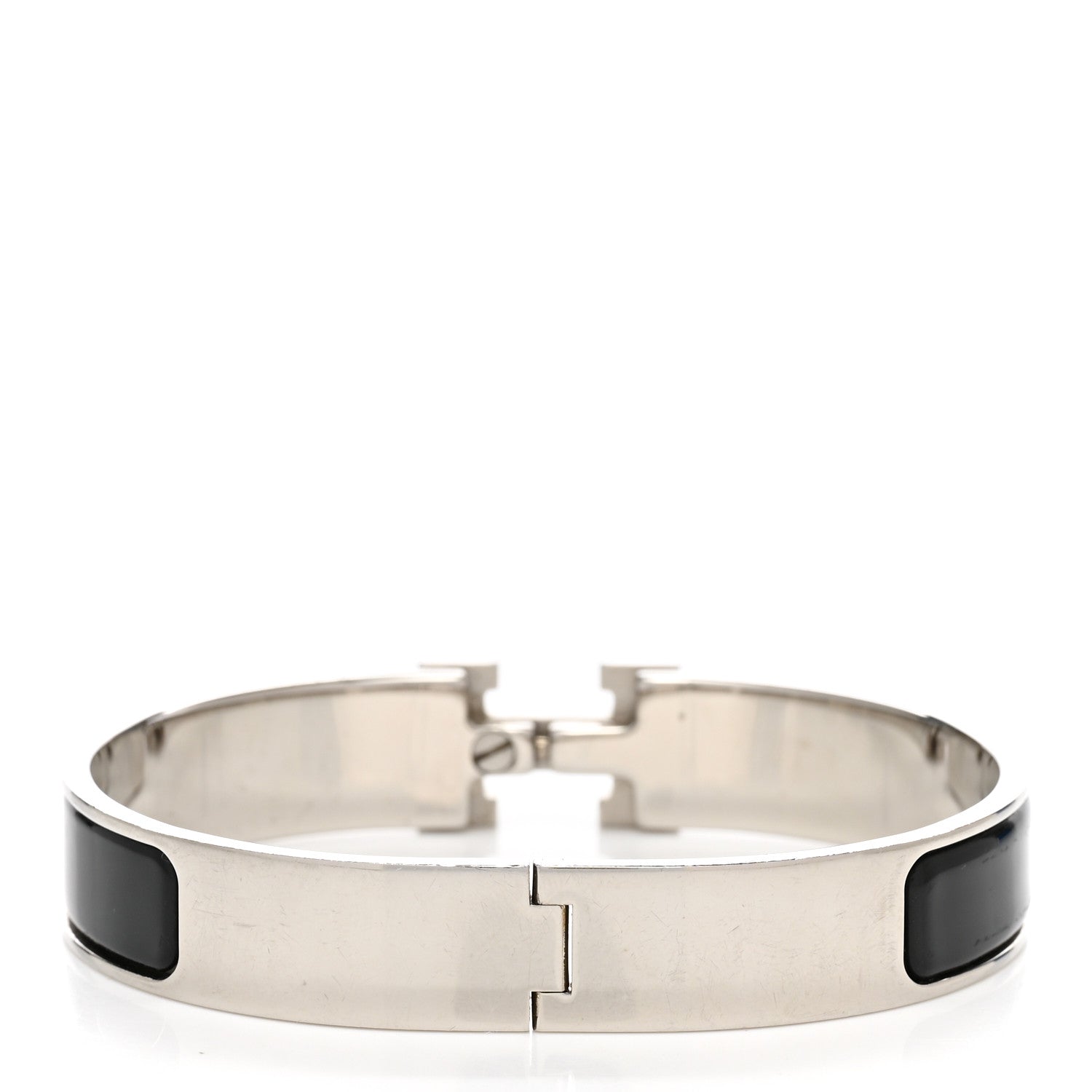 Hermes Enamel Narrow Clic Clac H Bracelet GM Black 3 of 4