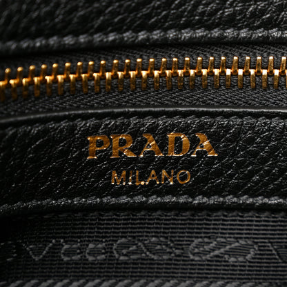 Prada Vitello Daino Hobo Messenger Bag Black 6 of 10