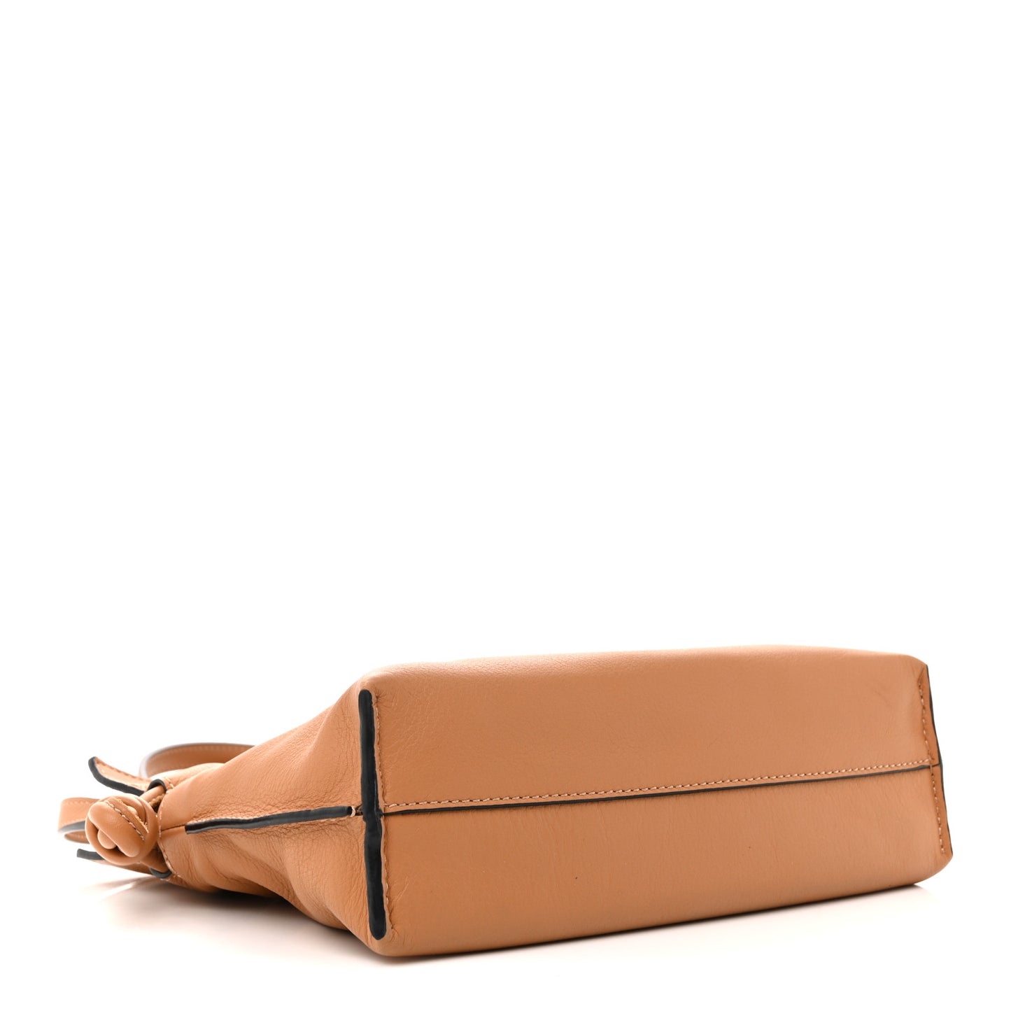 Calfskin Mini Flamenco Knot Clutch Warm Desert