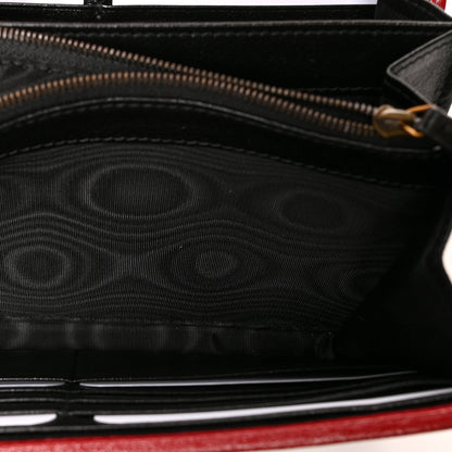 Gucci Vintage Effect Calfskin Matelasse Diagonal Torchon GG Marmont Chain Wallet Black Romantic Cherry 7 of 11