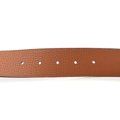 Louis Vuitton Taurillon Calfskin 30mm LV Initiales Reversible Belt 95 38 Black 3 of 5