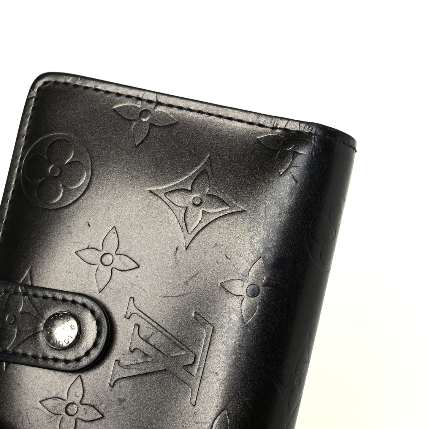 Mat Monogram French Purse Wallet Black