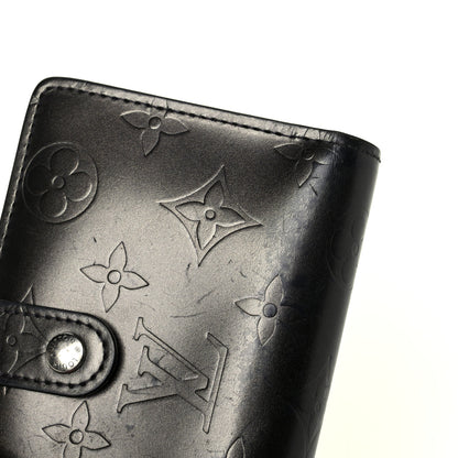 Louis Vuitton Mat Monogram French Purse Wallet Black 6 of 8