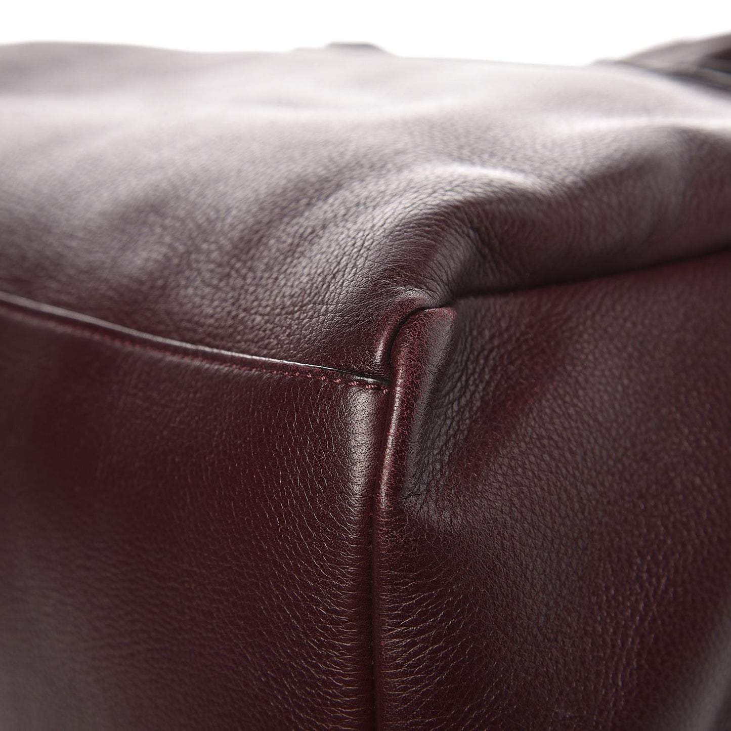 Grained Calfskin Medium Pandora Pure Flap Bag Aubergine
