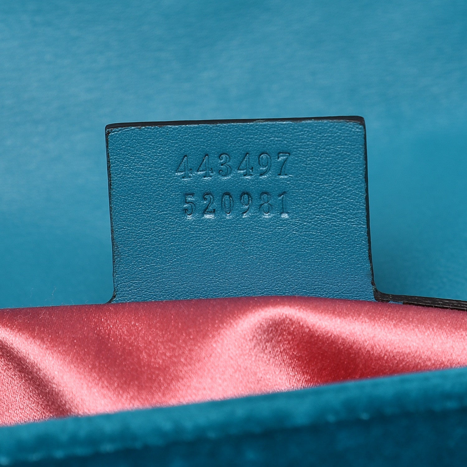 Gucci Velvet Matelasse Small GG Marmont Shoulder Bag Pavone Cyan 7 of 16