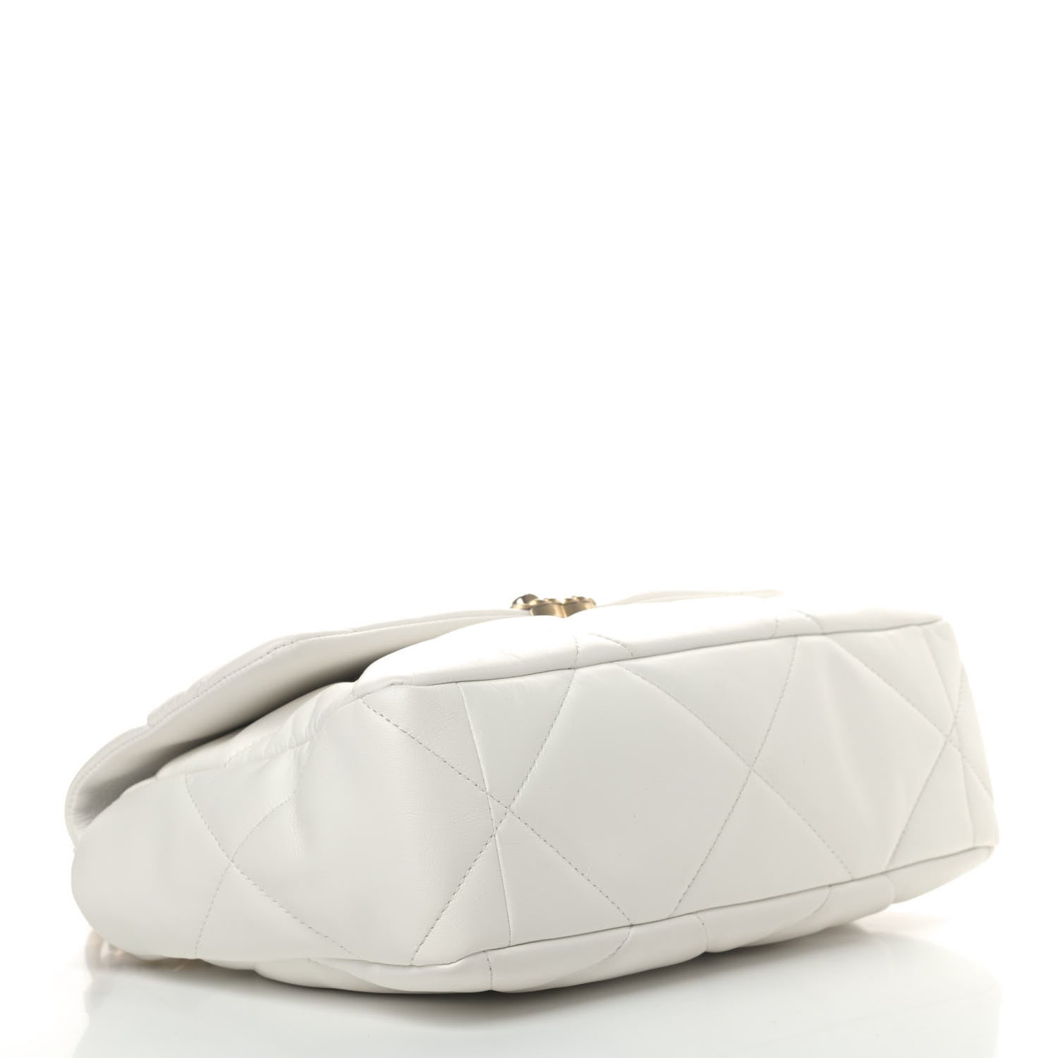 Chanel Goatskin Quilted Large Chanel 19 Flap White 3 of 5