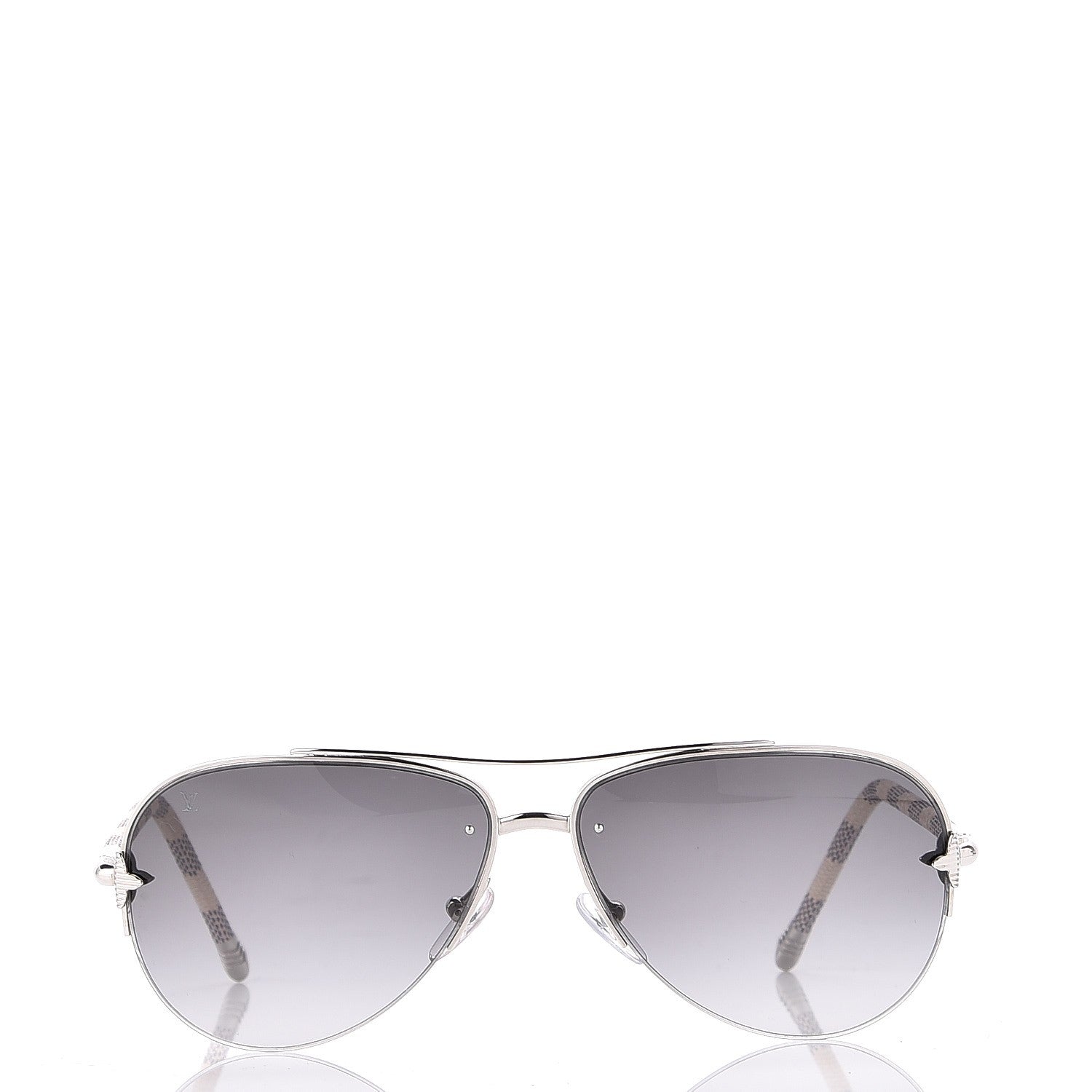 Louis Vuitton Damier Azur Petite Viola Pilote Aviator Sunglasses Z0570U 2 of 9