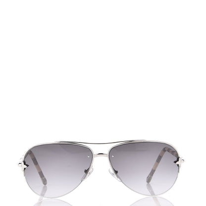 Louis Vuitton Damier Azur Petite Viola Pilote Aviator Sunglasses Z0570U 2 of 9
