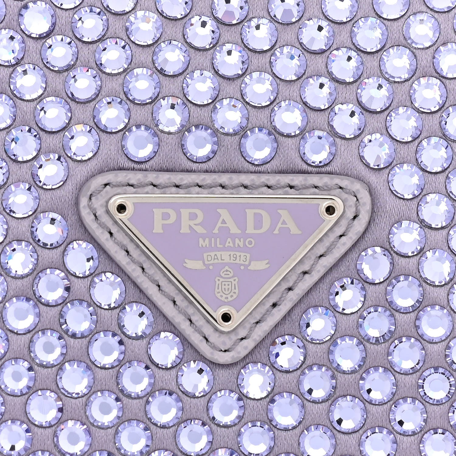 Prada Satin Crystal Mini Re-Edition 2000 Bag Glicine 7 of 12