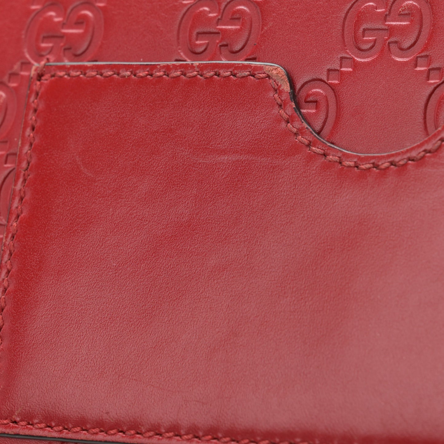 Guccissima Small Padlock Shoulder Bag Hibiscus Red