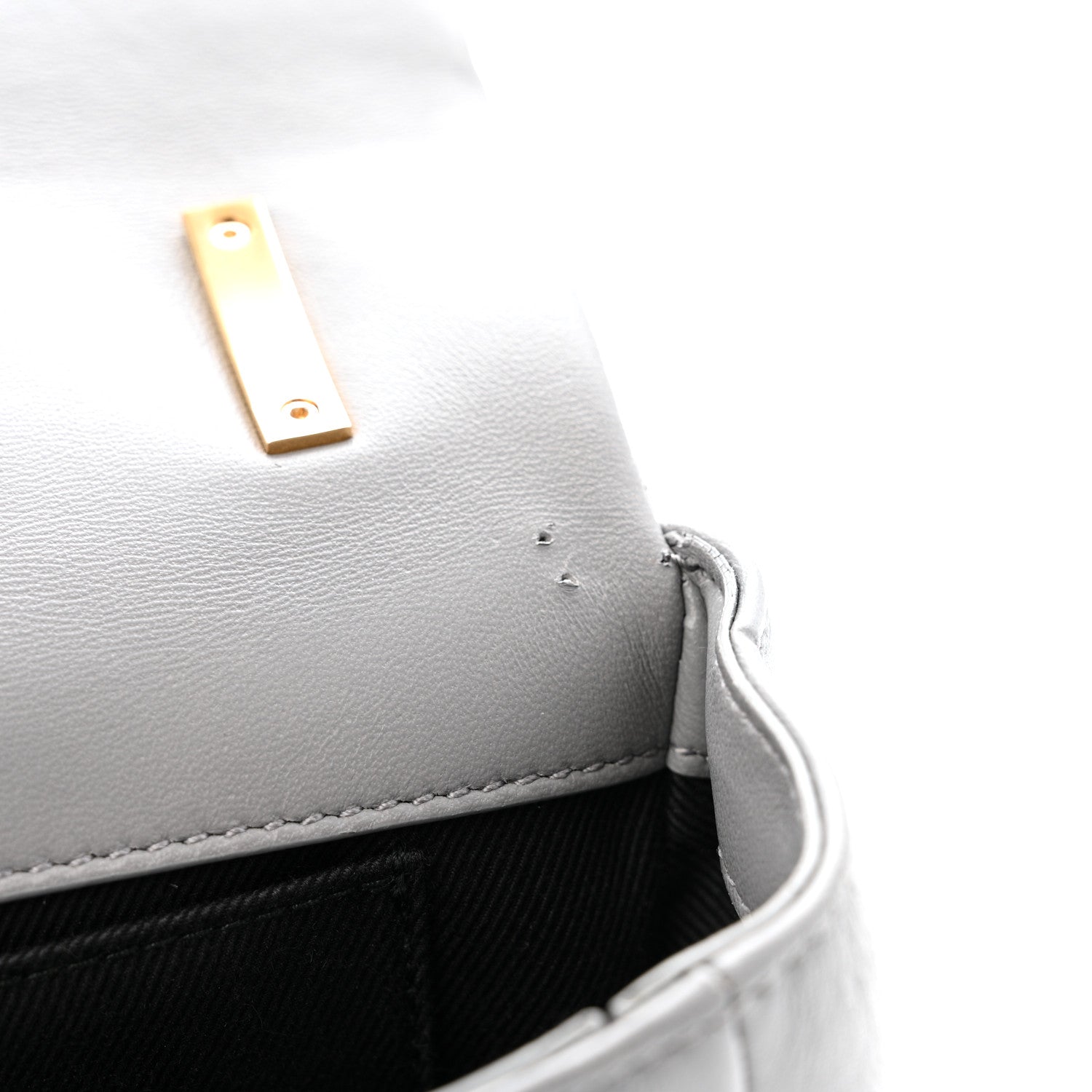 Burberry Lambskin Quilted Small Lola Bag Grey 12 of 13