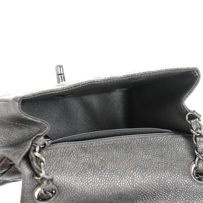 Chanel Metallic Caviar Quilted Mini Square Flap Dark Grey 6 of 8