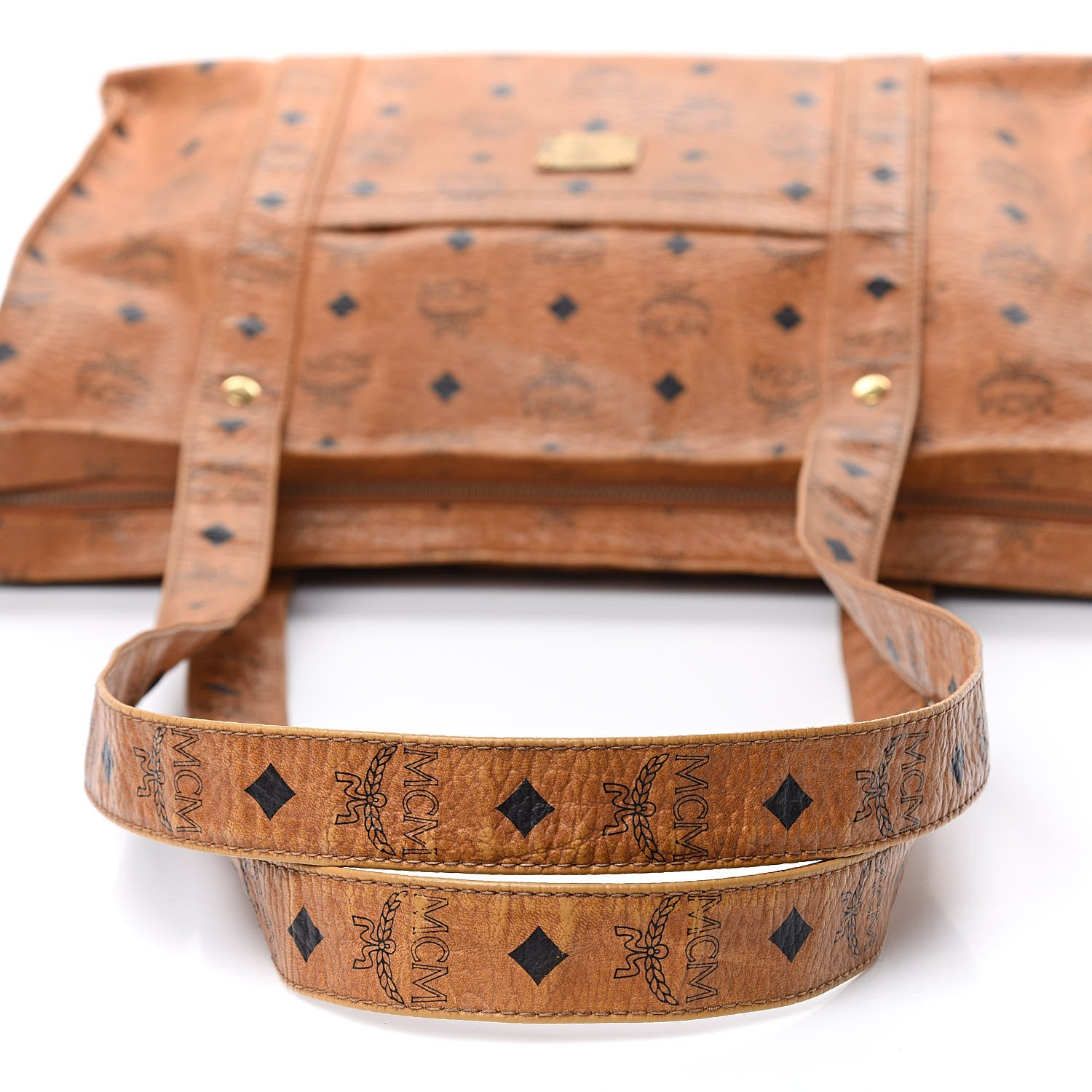 MCM Visetos Shoulder Bag Cognac 8 of 16