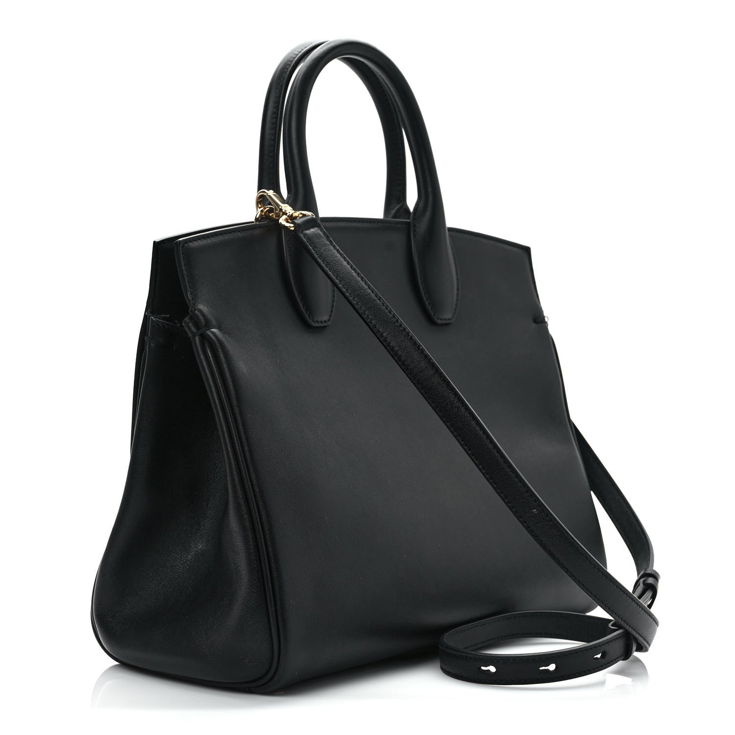 Salvatore Ferragamo Calfskin The Studio Bag Black 2 of 8