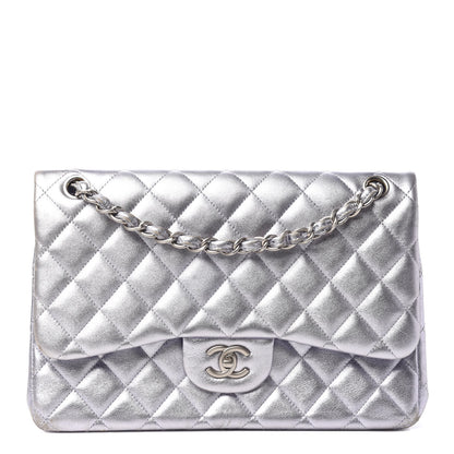 Chanel Metallic Lambskin Quilted Jumbo Double Flap Light Purple 1 of 11