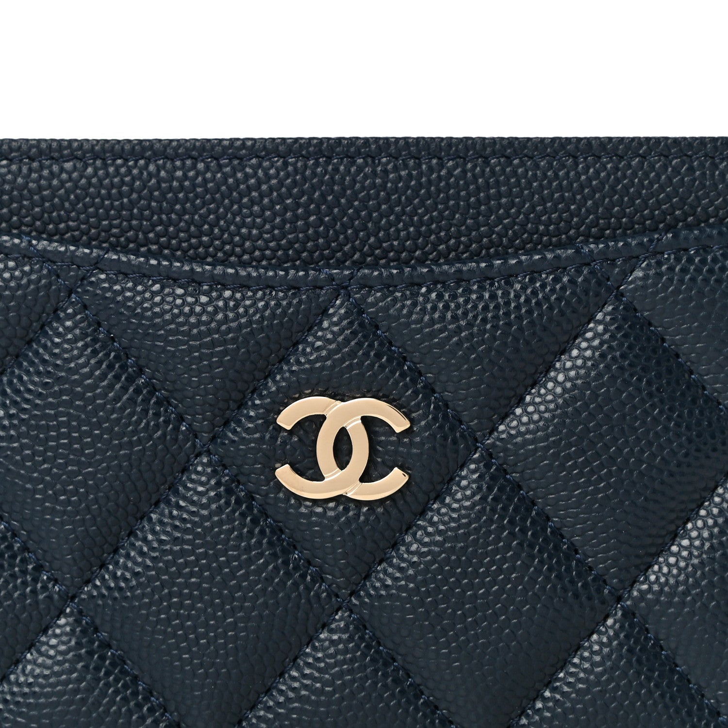 Chanel Caviar Quilted Card Holder Navy 9 of 12