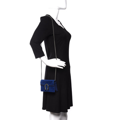 Gucci Velvet Super Mini Dionysus Shoulder Bag Cobalt 2 of 11